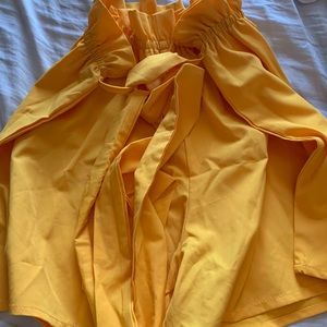 Yellow Paperbag shorts